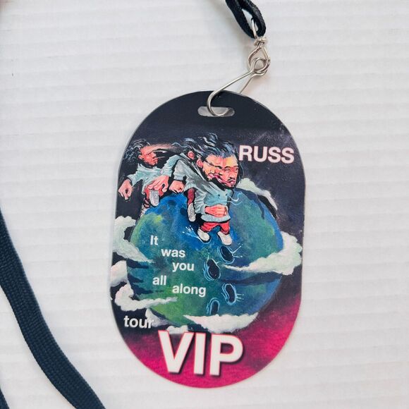 RUSS VIP Badge Pass Lanyard It Was You All Along Tour Concert Merch Music 2024 - Picture 3 of 4